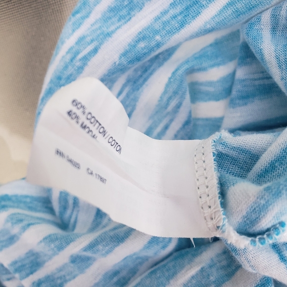 Gap Blue White Striped Short-sleeve Top - Picture 5 of 5